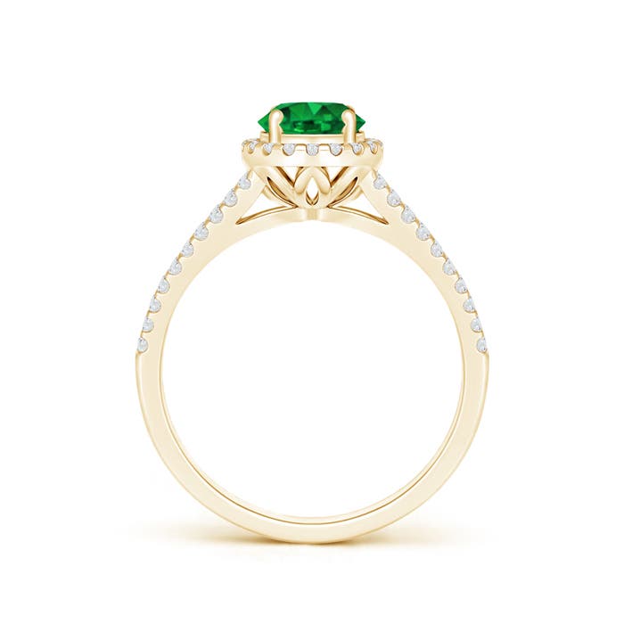 AAAA - Emerald / 1.04 CT / 14 KT Yellow Gold