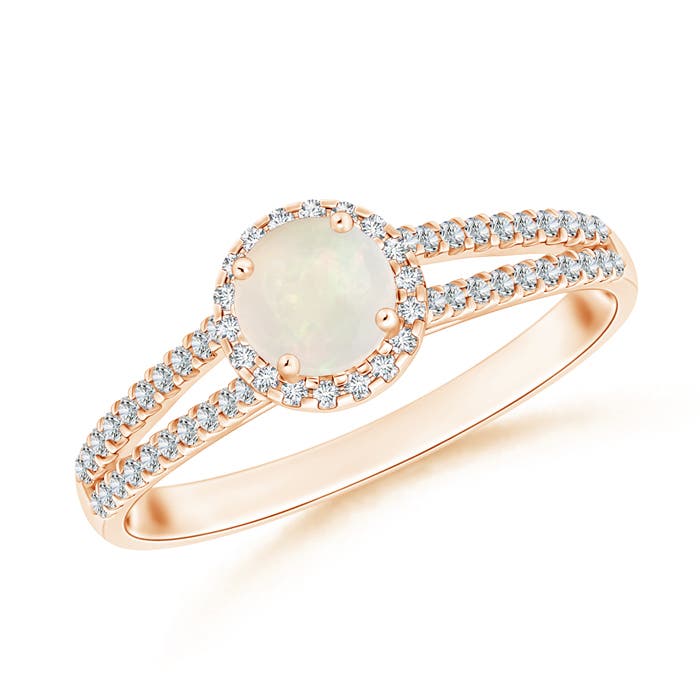 A - Opal / 0.5 CT / 14 KT Rose Gold