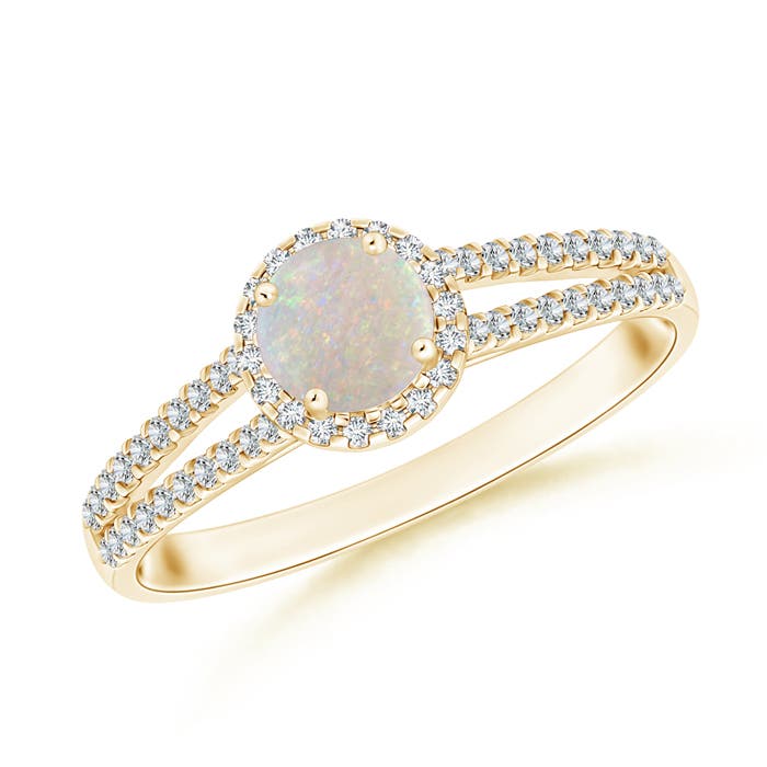 AA - Opal / 0.5 CT / 14 KT Yellow Gold