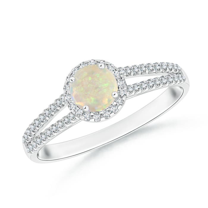 AAA - Opal / 0.5 CT / 14 KT White Gold