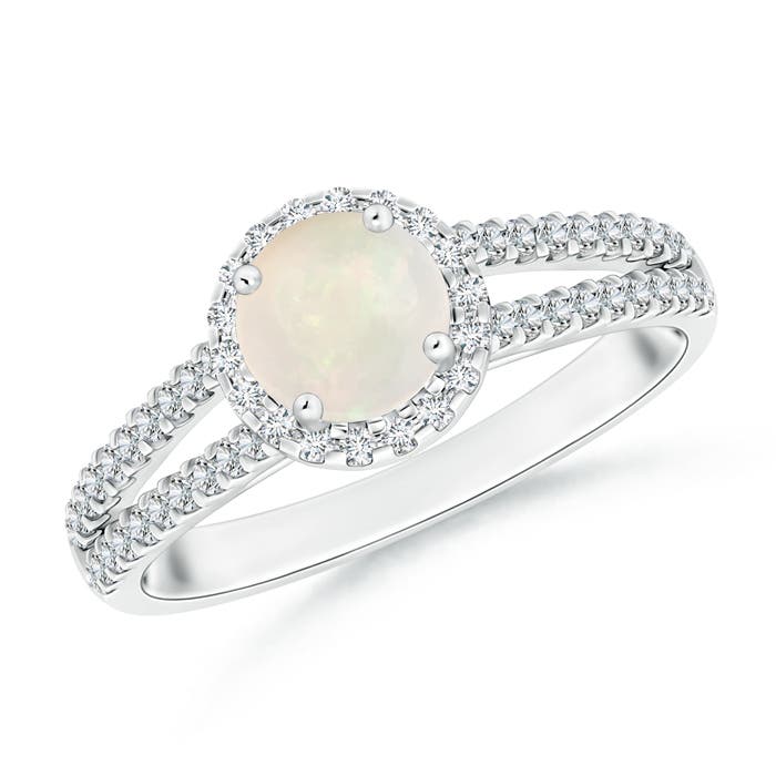 A - Opal / 0.79 CT / 14 KT White Gold