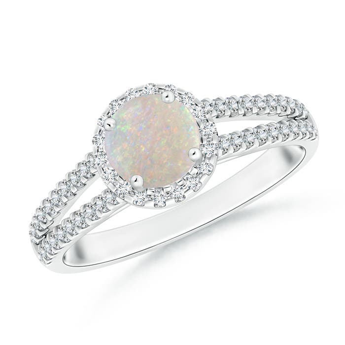 AA - Opal / 0.79 CT / 14 KT White Gold