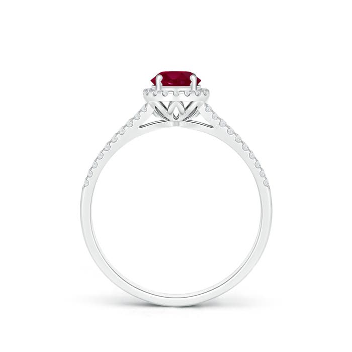 A - Ruby / 0.77 CT / 14 KT White Gold