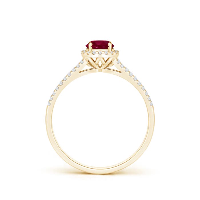 A - Ruby / 0.77 CT / 14 KT Yellow Gold