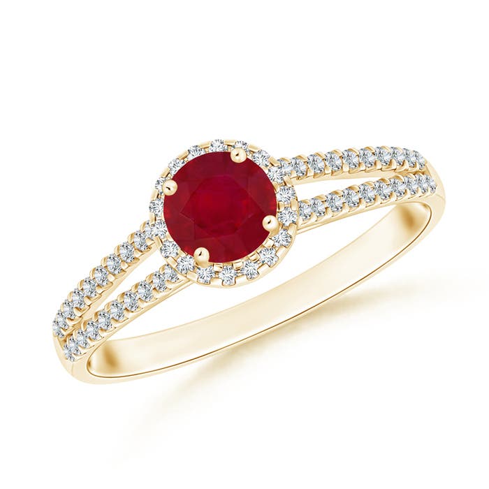 AA - Ruby / 0.77 CT / 14 KT Yellow Gold