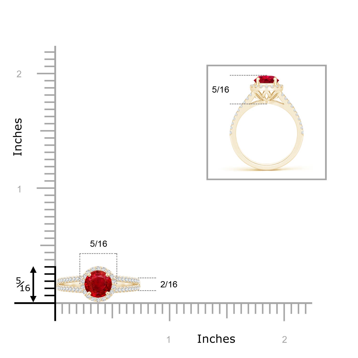 AAA - Ruby / 0.77 CT / 14 KT Yellow Gold