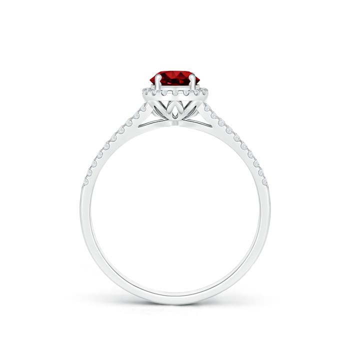 AAAA - Ruby / 0.77 CT / 14 KT White Gold