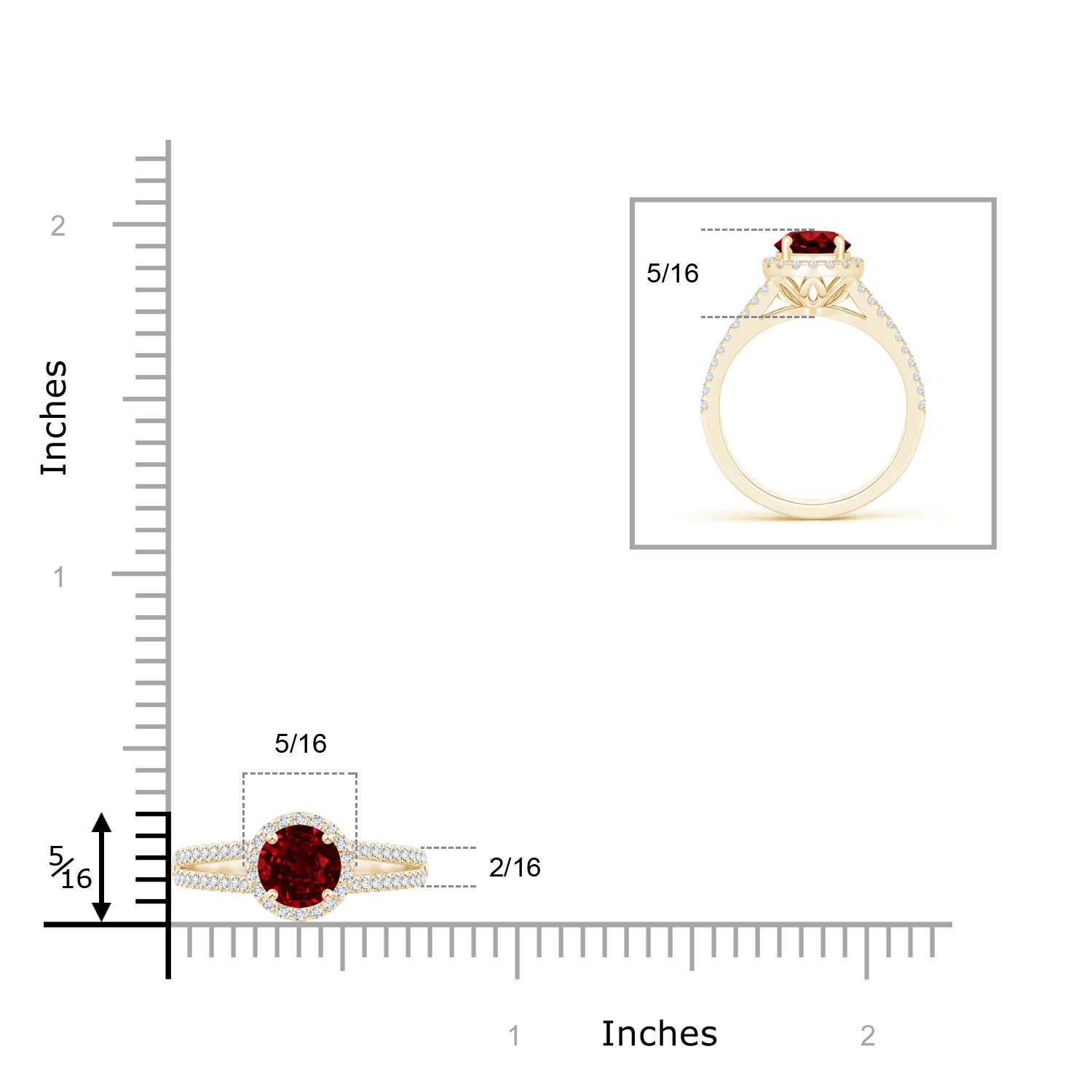 AAAA - Ruby / 0.77 CT / 14 KT Yellow Gold