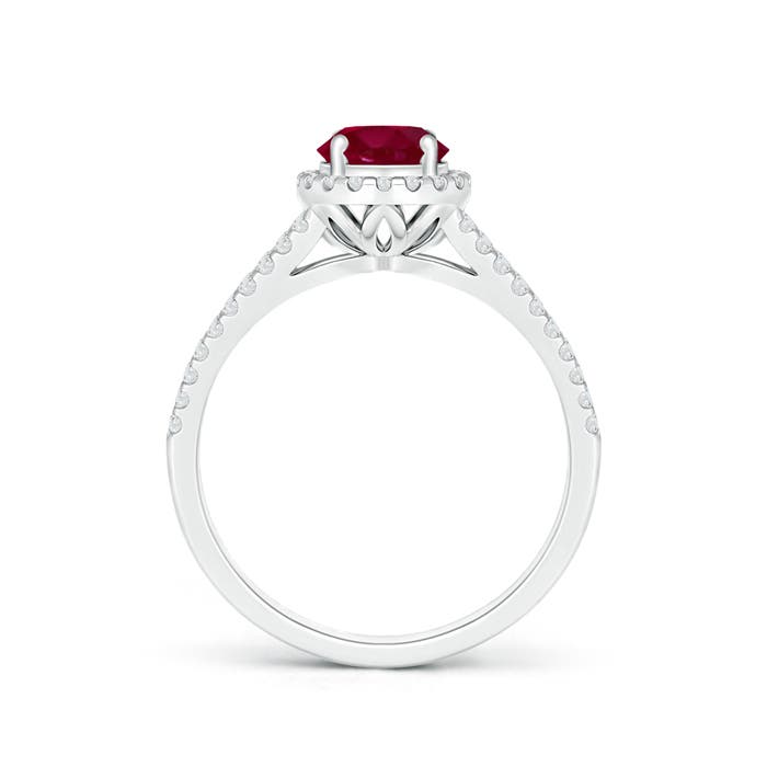 A - Ruby / 1.29 CT / 14 KT White Gold