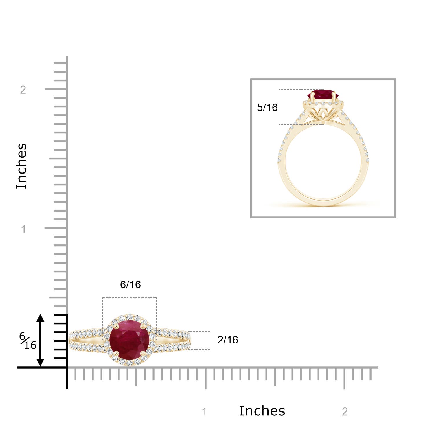 A - Ruby / 1.29 CT / 14 KT Yellow Gold