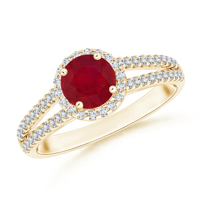 AA - Ruby / 1.29 CT / 14 KT Yellow Gold