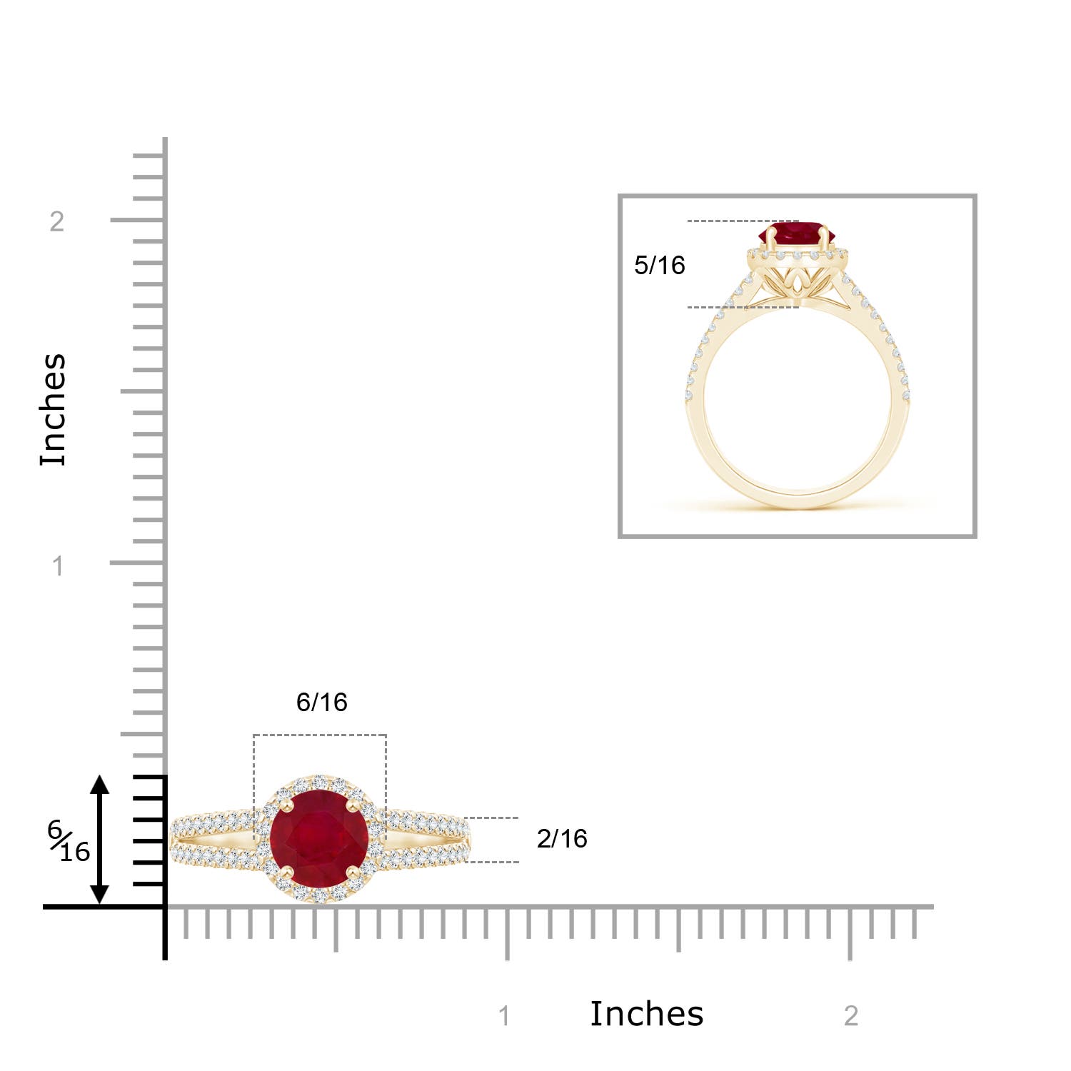 AA - Ruby / 1.29 CT / 14 KT Yellow Gold