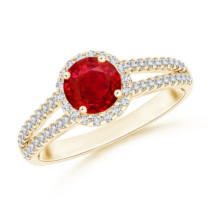 AAA - Ruby / 1.29 CT / 14 KT Yellow Gold