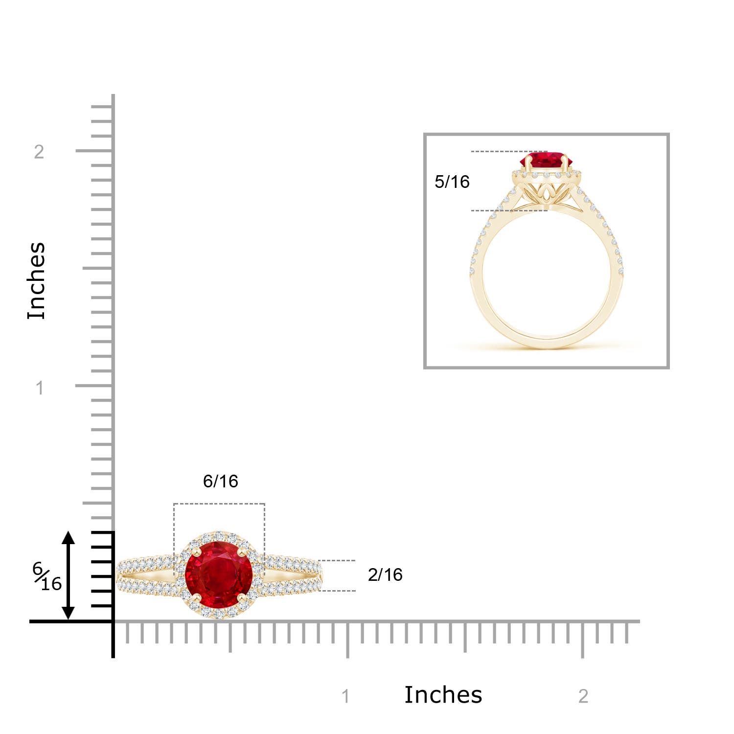 AAA - Ruby / 1.29 CT / 14 KT Yellow Gold