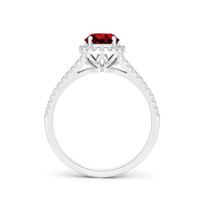 AAAA - Ruby / 1.29 CT / 14 KT White Gold