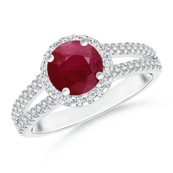 A - Ruby / 1.86 CT / 14 KT White Gold