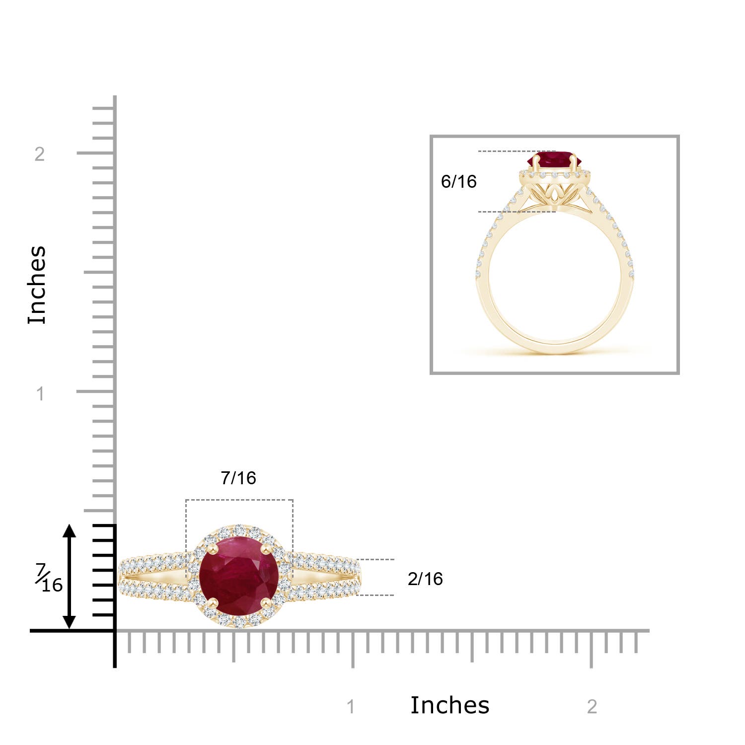 A - Ruby / 1.86 CT / 14 KT Yellow Gold