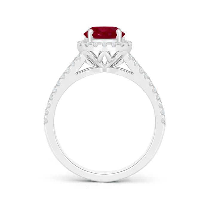 AA - Ruby / 1.86 CT / 14 KT White Gold