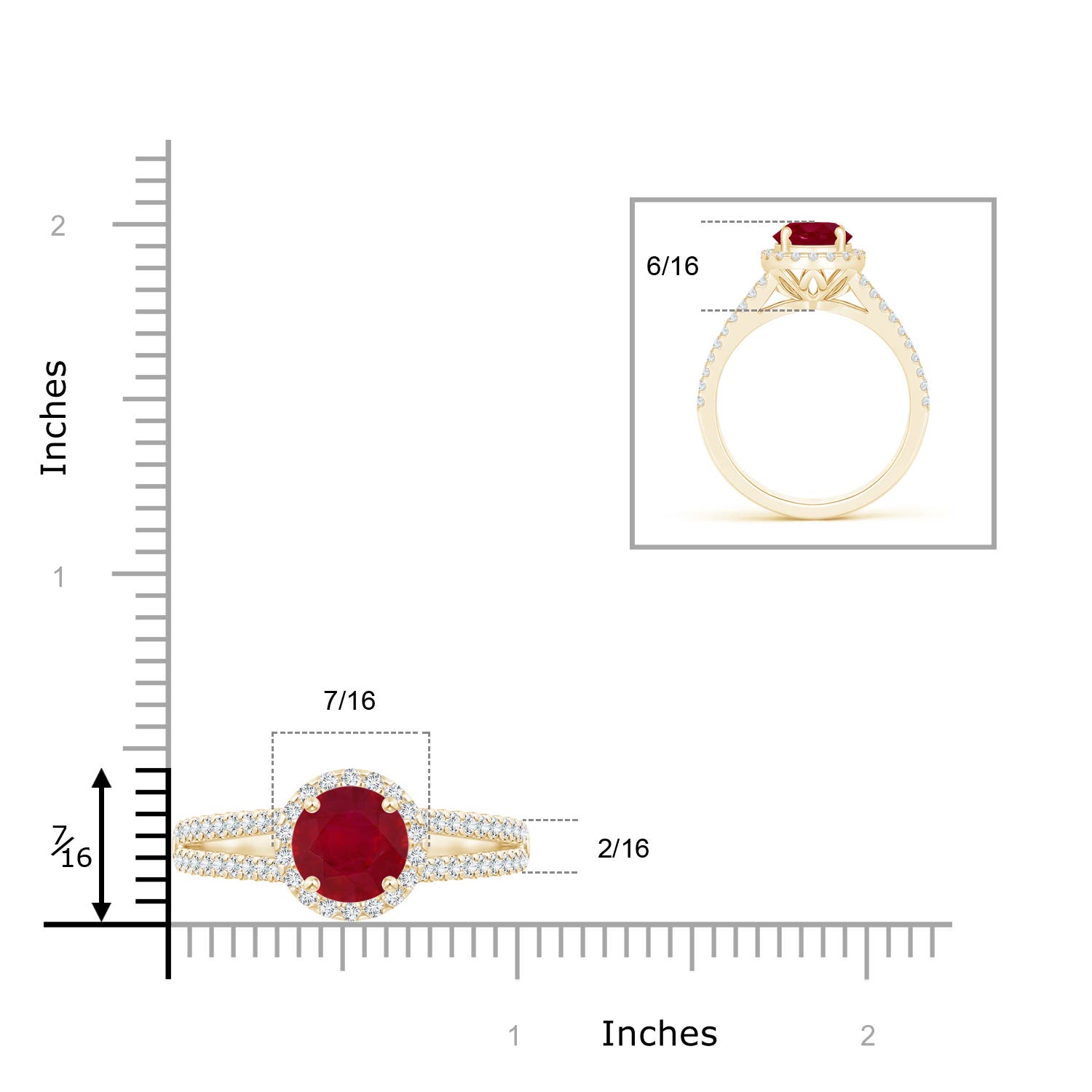 AA - Ruby / 1.86 CT / 14 KT Yellow Gold