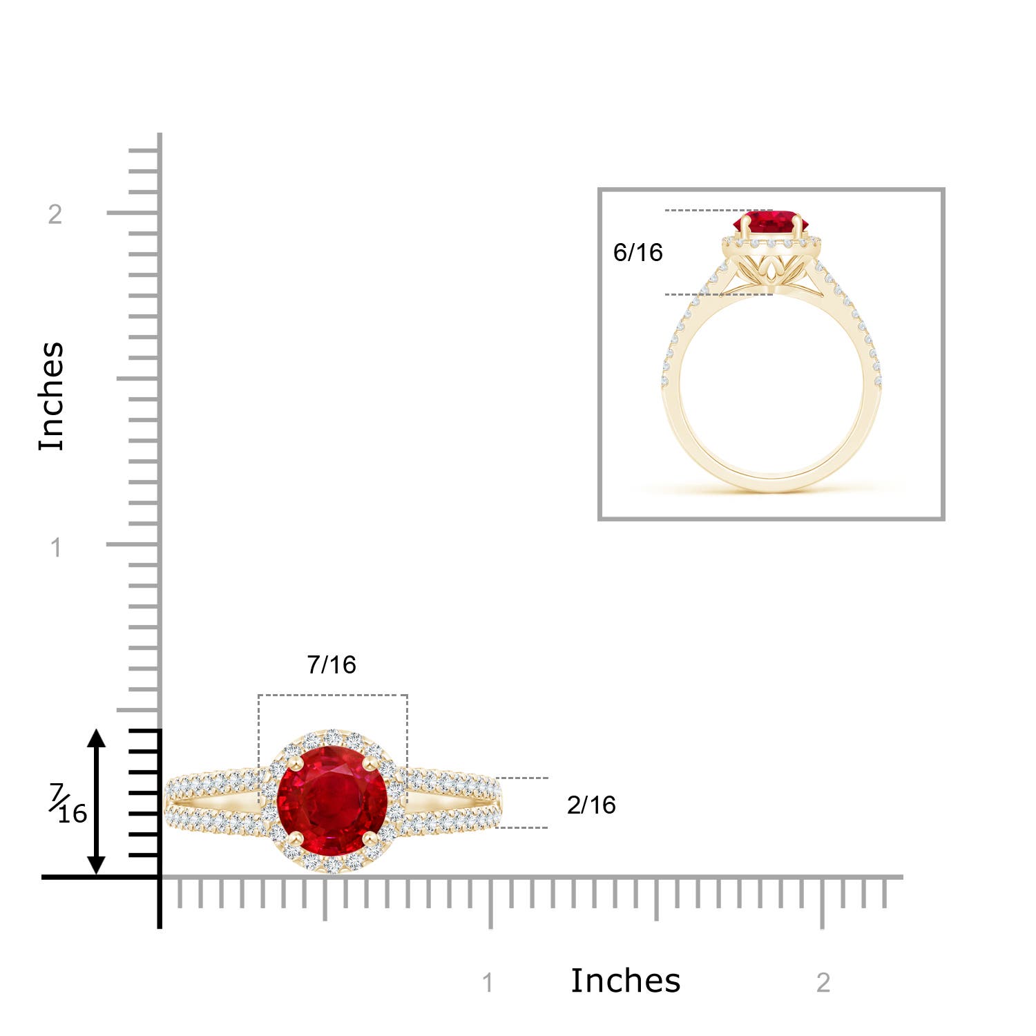 AAA - Ruby / 1.86 CT / 14 KT Yellow Gold