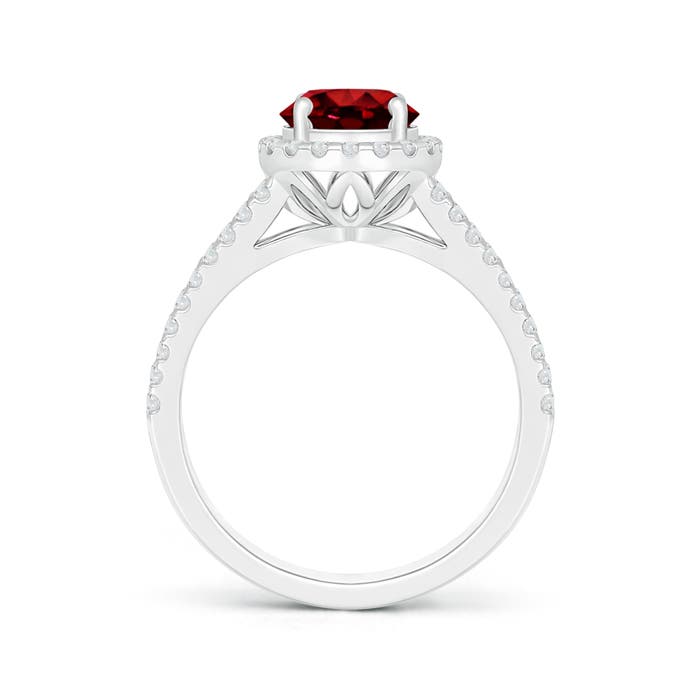 AAAA - Ruby / 1.86 CT / 14 KT White Gold