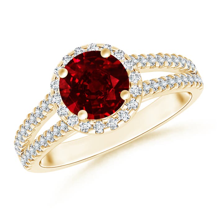 AAAA - Ruby / 1.86 CT / 14 KT Yellow Gold