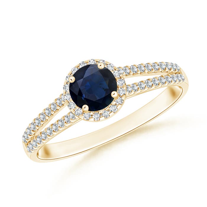 A - Blue Sapphire / 0.77 CT / 14 KT Yellow Gold