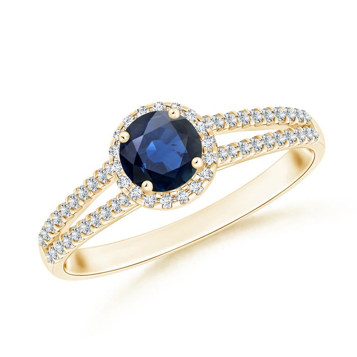 AA - Blue Sapphire / 0.77 CT / 14 KT Yellow Gold