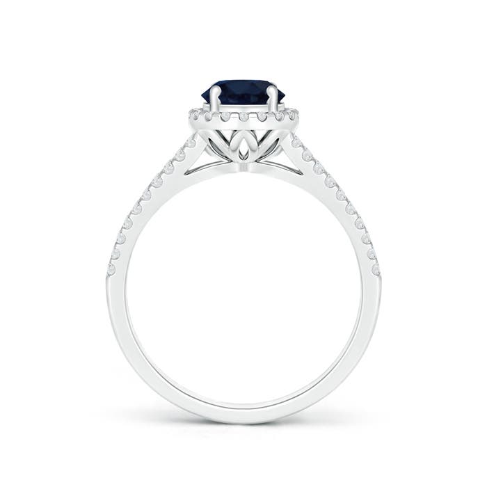 A - Blue Sapphire / 1.29 CT / 14 KT White Gold