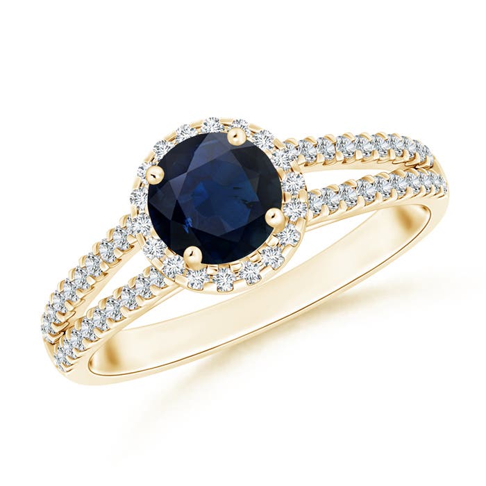 A - Blue Sapphire / 1.29 CT / 14 KT Yellow Gold