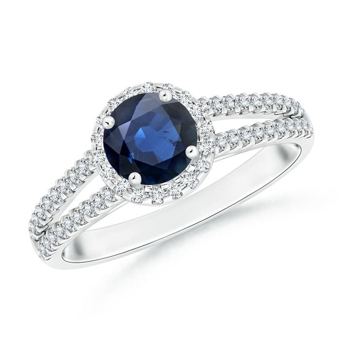 AA - Blue Sapphire / 1.29 CT / 14 KT White Gold