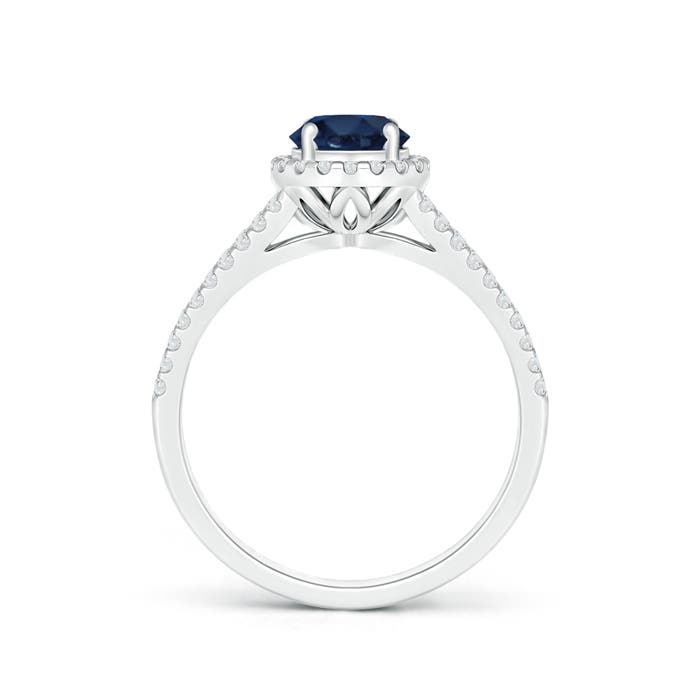 AA - Blue Sapphire / 1.29 CT / 14 KT White Gold