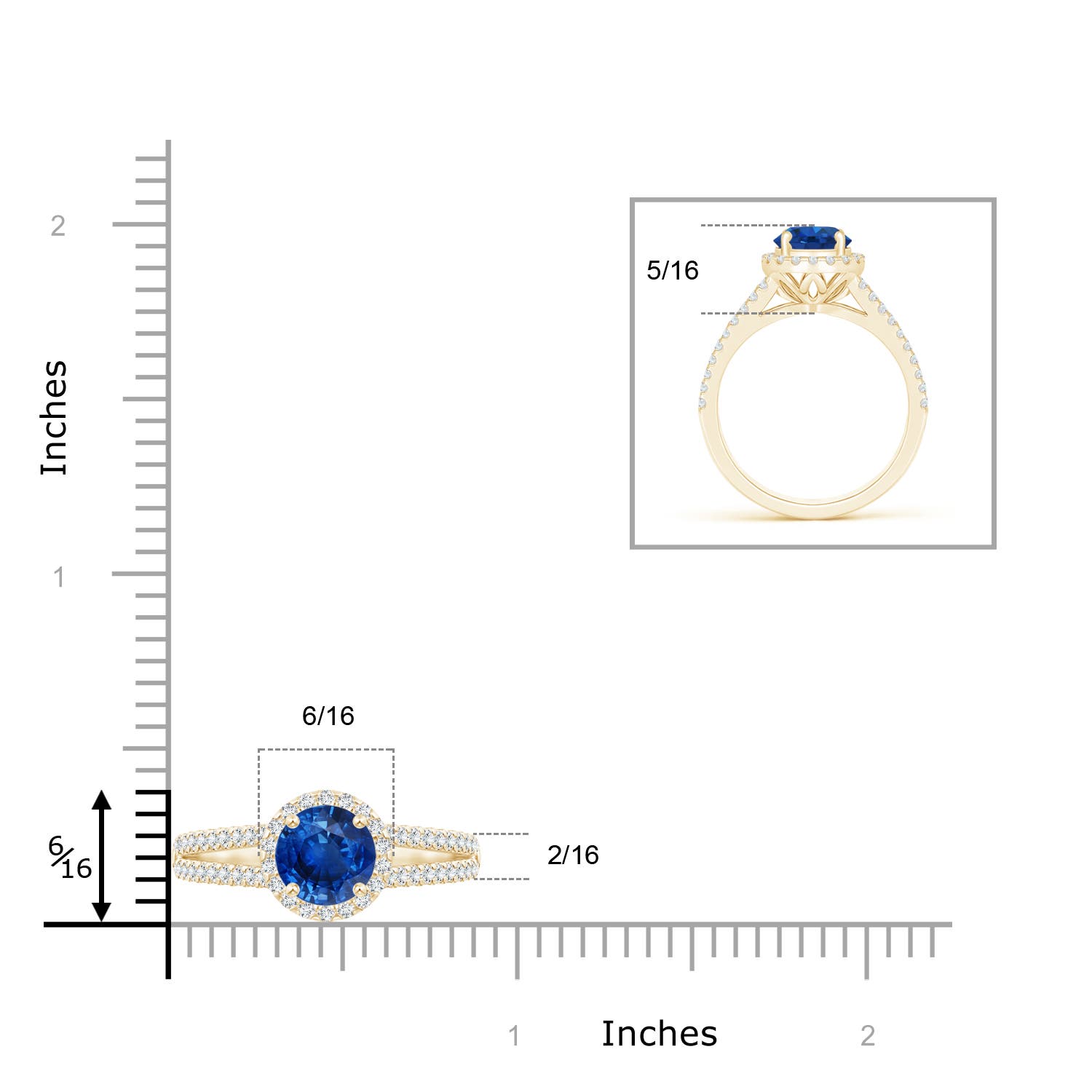 AAA - Blue Sapphire / 1.29 CT / 14 KT Yellow Gold