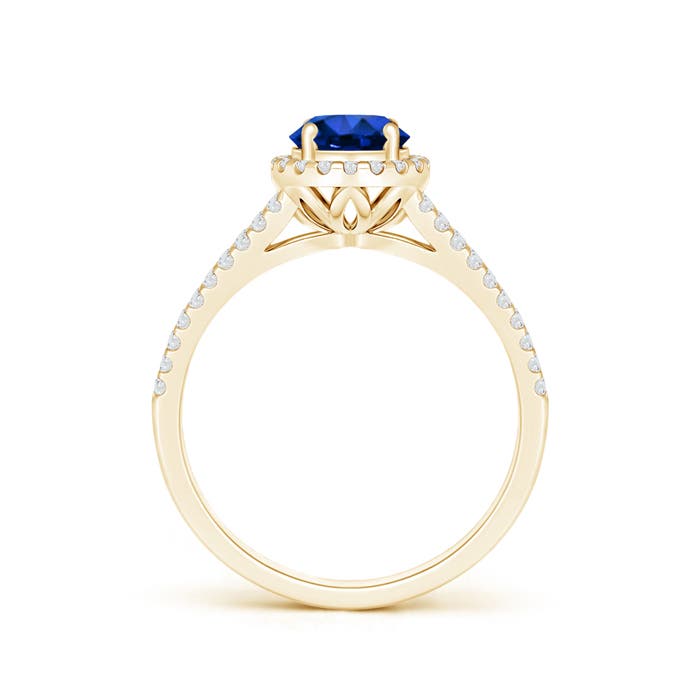 AAAA - Blue Sapphire / 1.29 CT / 14 KT Yellow Gold