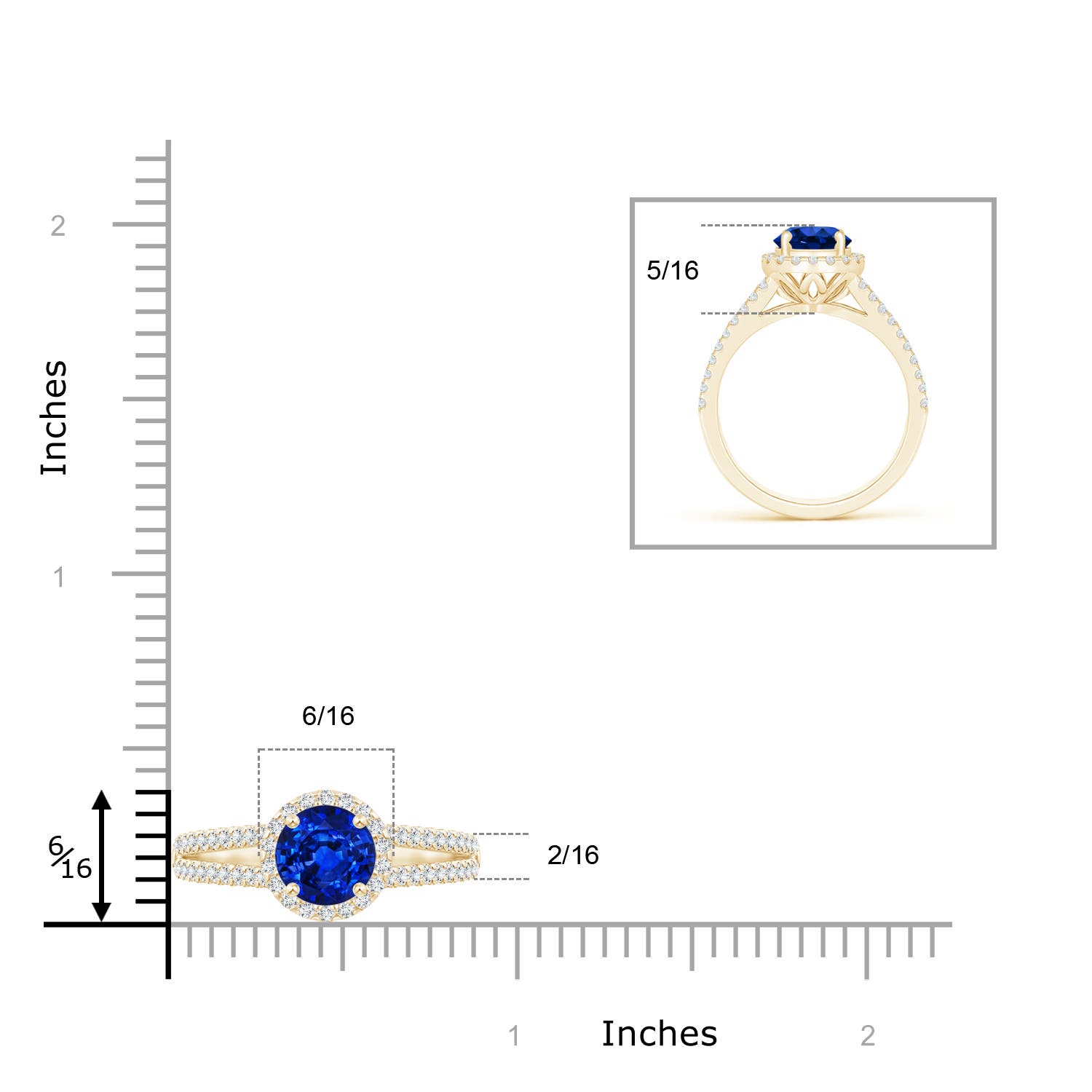 AAAA - Blue Sapphire / 1.29 CT / 14 KT Yellow Gold