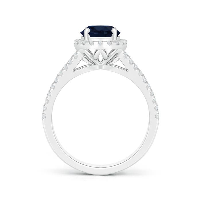 A - Blue Sapphire / 2.06 CT / 14 KT White Gold