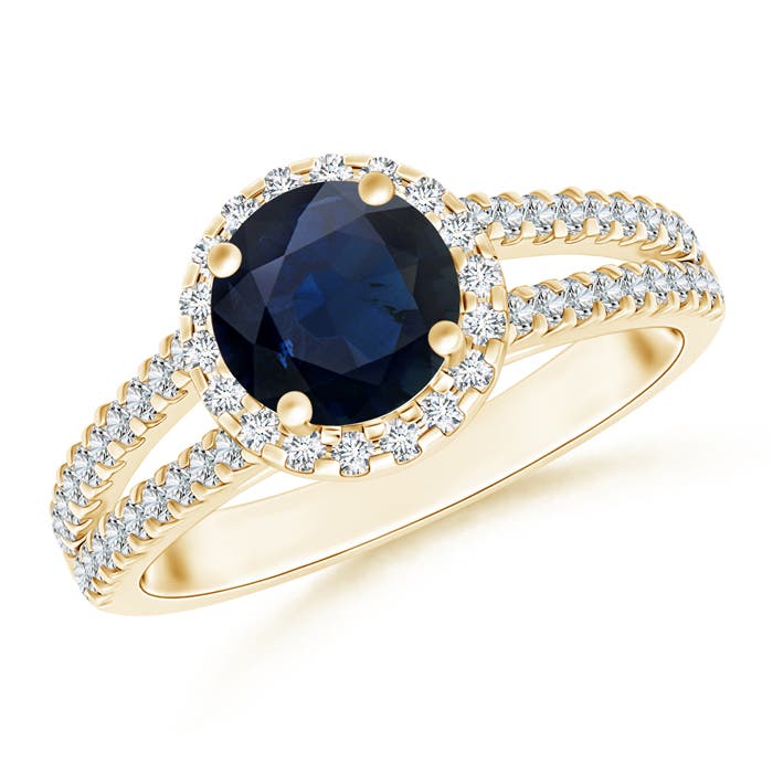 A - Blue Sapphire / 2.06 CT / 14 KT Yellow Gold