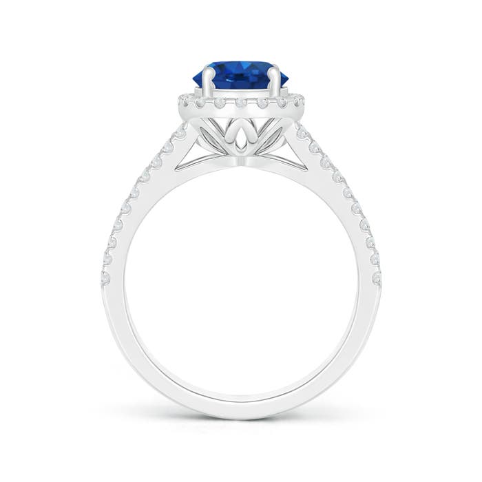 AAA - Blue Sapphire / 2.06 CT / 14 KT White Gold