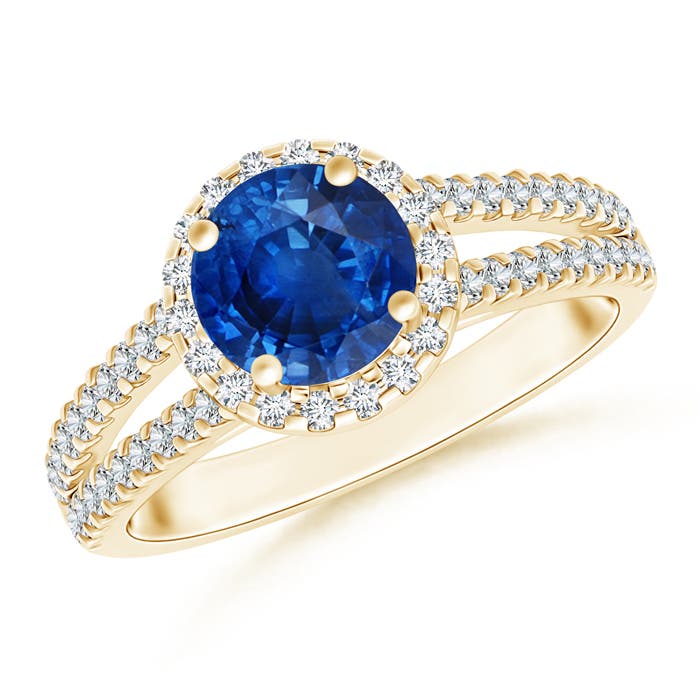 AAA - Blue Sapphire / 2.06 CT / 14 KT Yellow Gold