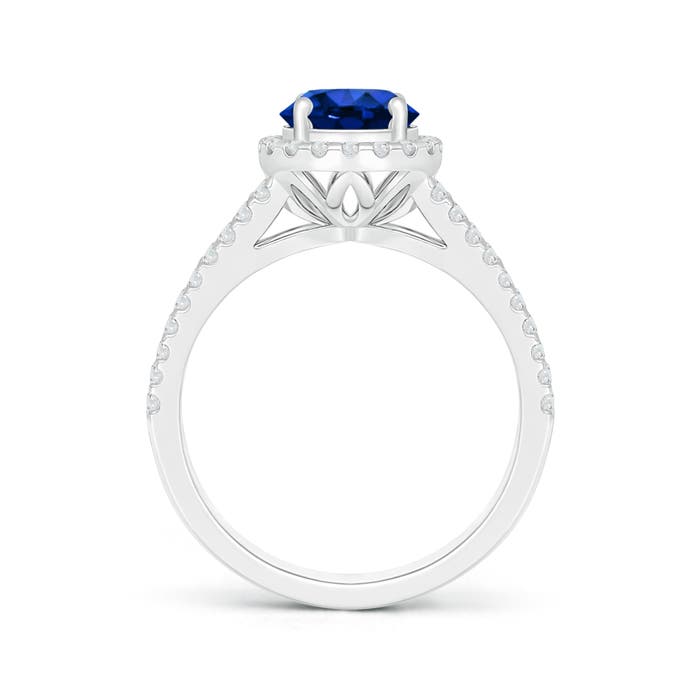 AAAA - Blue Sapphire / 2.06 CT / 14 KT White Gold