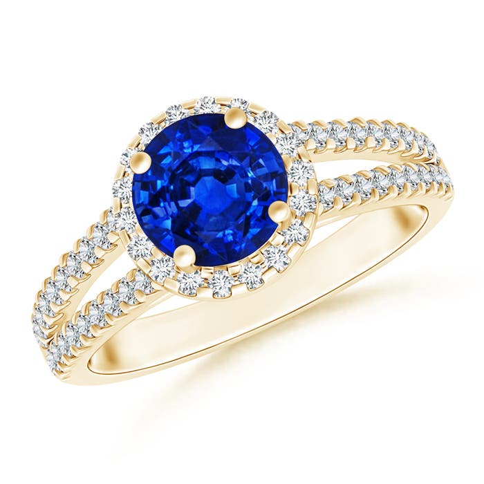 AAAA - Blue Sapphire / 2.06 CT / 14 KT Yellow Gold