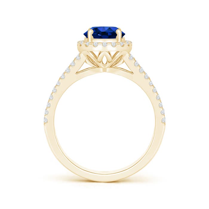 AAAA - Blue Sapphire / 2.06 CT / 14 KT Yellow Gold