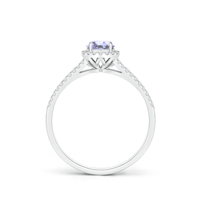 A - Tanzanite / 0.67 CT / 14 KT White Gold