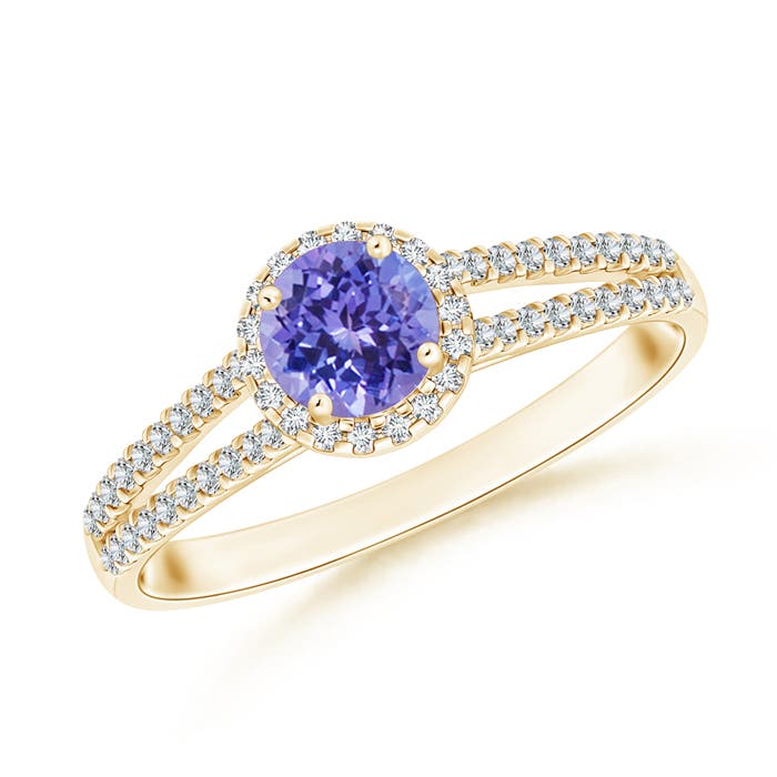 AAA - Tanzanite / 0.67 CT / 14 KT Yellow Gold