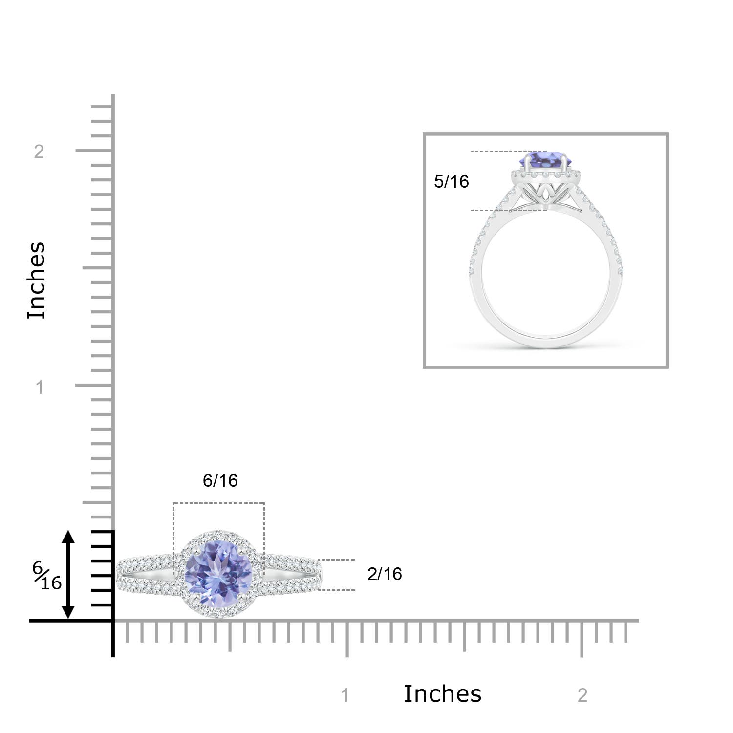 A - Tanzanite / 1.19 CT / 14 KT White Gold