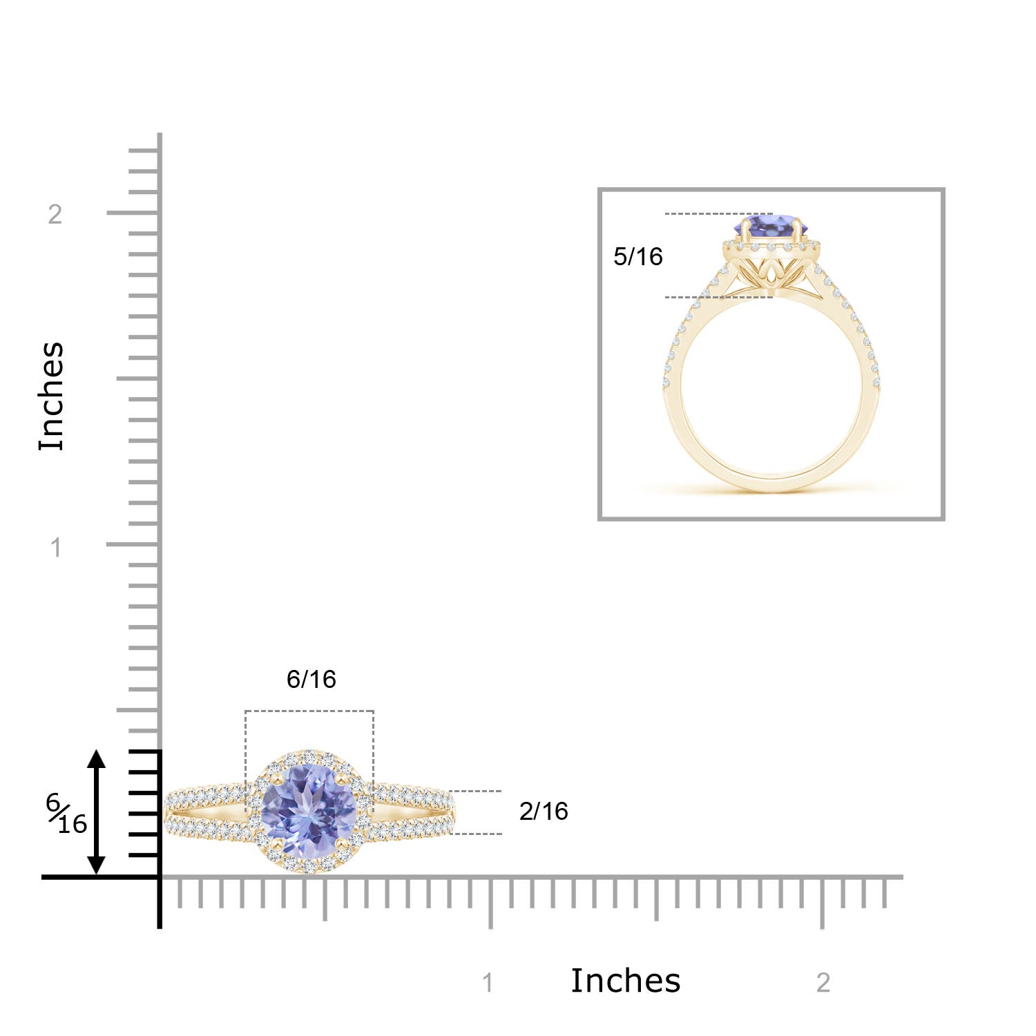 A - Tanzanite / 1.19 CT / 14 KT Yellow Gold