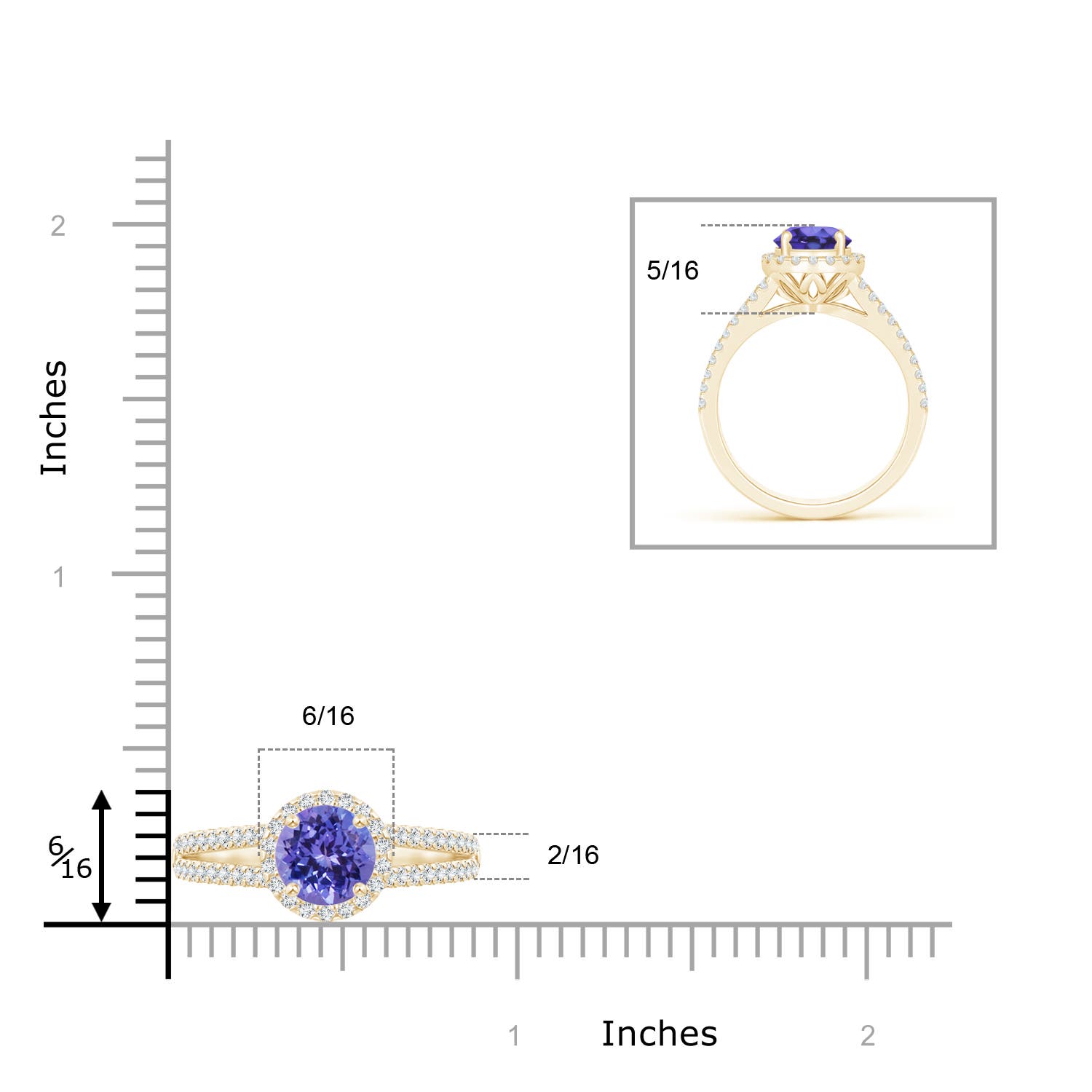 AA - Tanzanite / 1.19 CT / 14 KT Yellow Gold