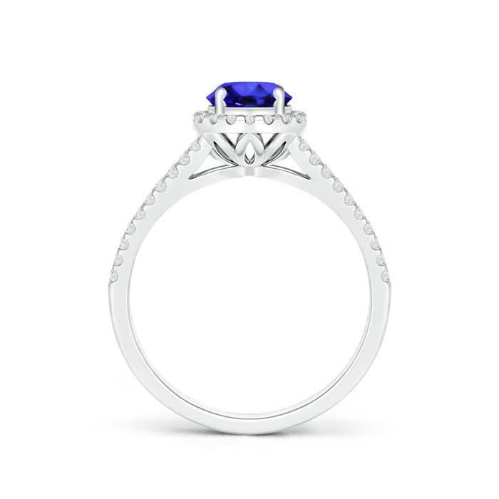 AAA - Tanzanite / 1.19 CT / 14 KT White Gold