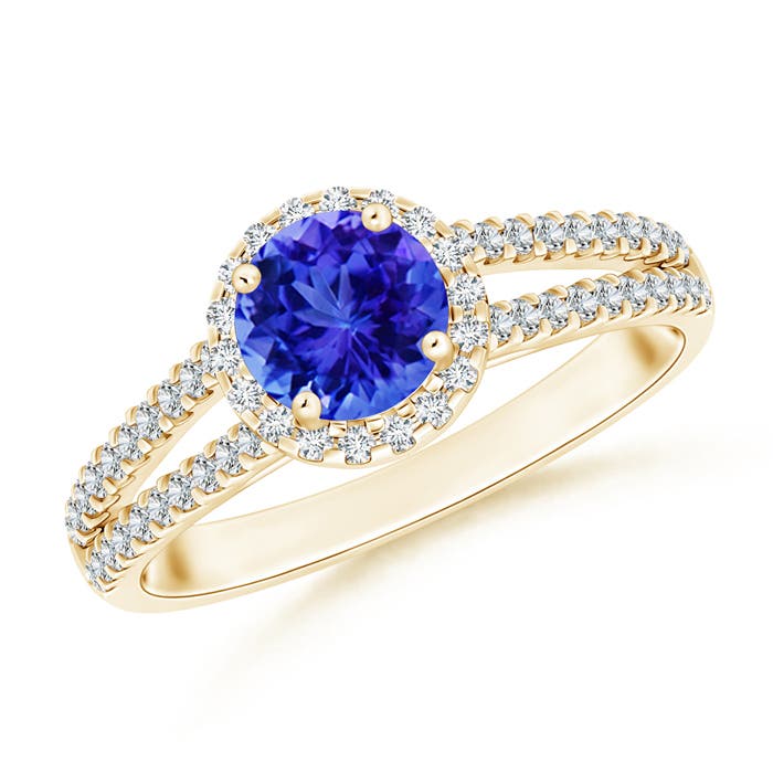 AAA - Tanzanite / 1.19 CT / 14 KT Yellow Gold