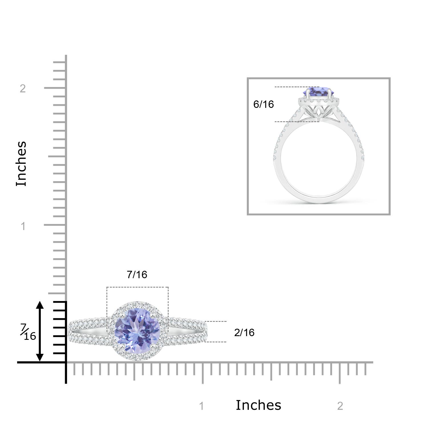 A - Tanzanite / 1.91 CT / 14 KT White Gold